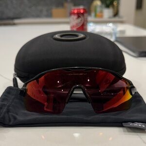 Oakley Sunglasses with Vibrant Red Lenses